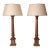 Traditional Marble Lamps Red Rouge Neoclassical Column Table Lamps - A Pair For Sale