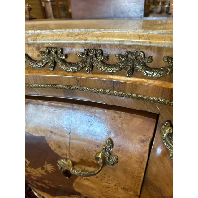 Brown Louis XV Bombe Commode For Sale - Image 8 of 12