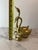 Gold Set of 3 Vintage Brass Swan Figurines — Hollywood Regency / Mid-Century Decor For Sale - Image 8 of 9