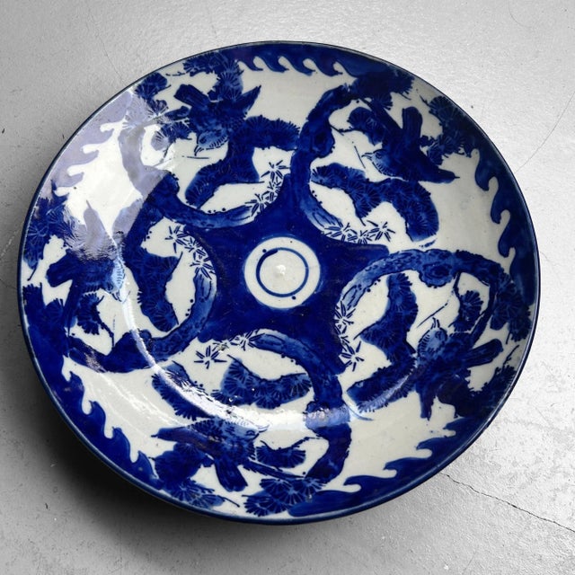 Antique Japanese Porcelain Plate with Bird Motif Arita, 1880 For Sale - Image 9 of 14
