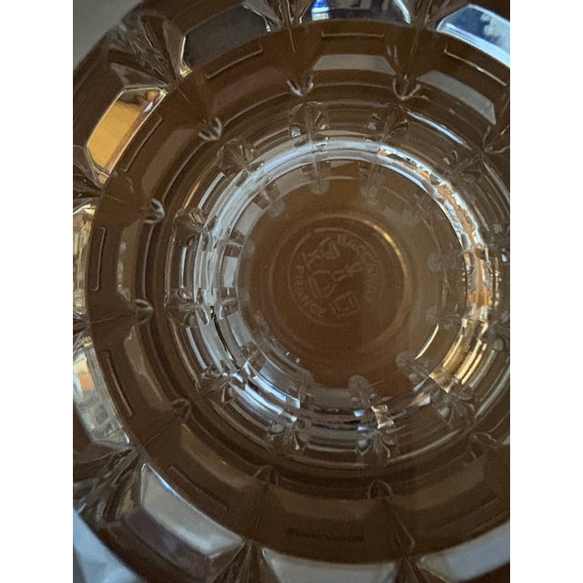 Art Deco Vintage Heavy Baccarat Cut Crystal Nelly Geometric Vases —A Pair For Sale - Image 3 of 7