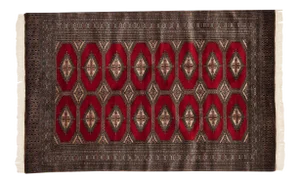 Vintage Fine Pakistani Turkmen Design Rug - 4'2" X 6'2"