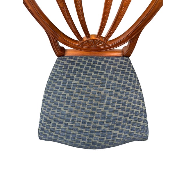 Late 20th Century Baker Furniture Historic Charleston Federal Style Carved Mahogany Shield Back Dining Chairs - A Set of 4 For Sale In Indianapolis - Image 6 of 12