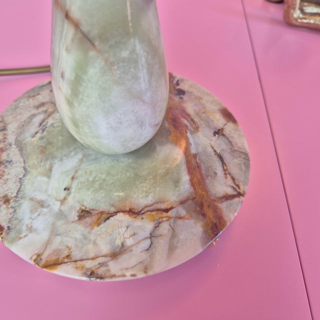 1960s Vintage Table Lamp in Onyx and Brass, 1950s For Sale - Image 5 of 11