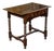 English Oak 19th Century Bobbin Legs Side Table with Geometric Font Drawer For Sale