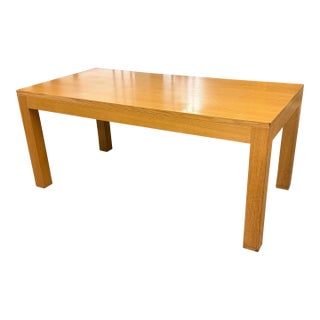 Circa 1990's Italian Beech Wood Extension Dining Table For Sale