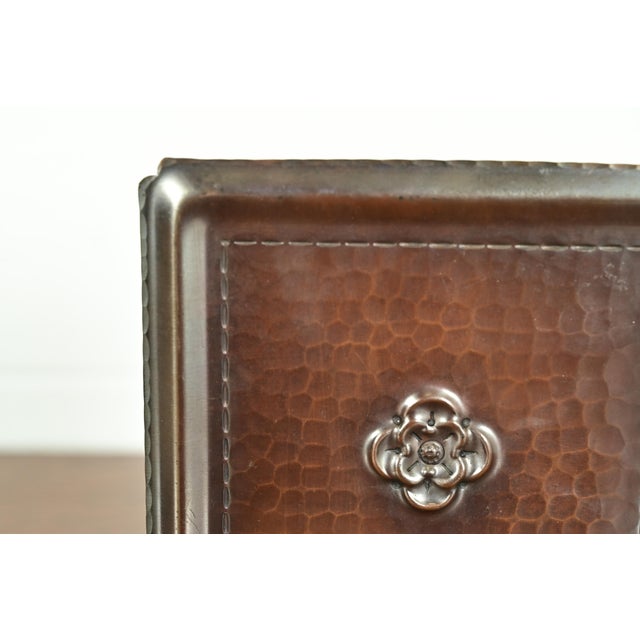 Roycroft Arts & Crafts Hammered Copper Bookends, Circa 1920s For Sale - Image 9 of 13