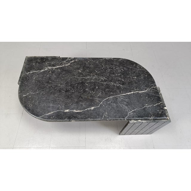 Vintage Black Marble Coffee Table from Roche Bobois, 1970s For Sale - Image 4 of 10
