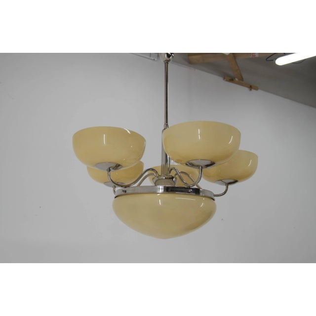 Large Art Deco Chandelier, 1930s For Sale - Image 10 of 12