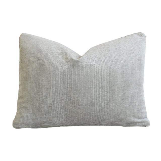 Perennials Sunflowers Linen Feather/Down Pillows 22" X 16" - Pair For Sale In Los Angeles - Image 6 of 7