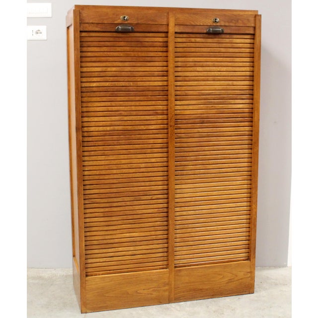 Vintage Filing Cabinet in Oak, 1920s For Sale - Image 11 of 11