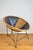Wood Mid-Century Round Wicker Chair, 1950s For Sale - Image 7 of 12