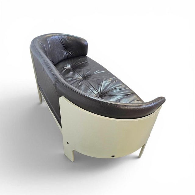 BZ49 Sofa in Dark Brown Leather by Hans Ell for T Spectrum, 1970 For Sale - Image 4 of 18