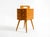 Original Mid Century Modern folding sewing box in very good vintage condition. The entire box is made of plywood with teak...