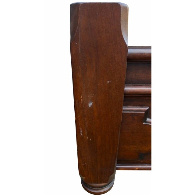 1990s 1990s Ralph Lauren French Empire Carved Mahogany King Size Bed Frame For Sale - Image 5 of 9