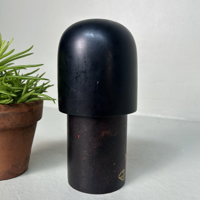 Black Vintage Kokeshi by Miyashita Hajime, 1970s For Sale - Image 8 of 9