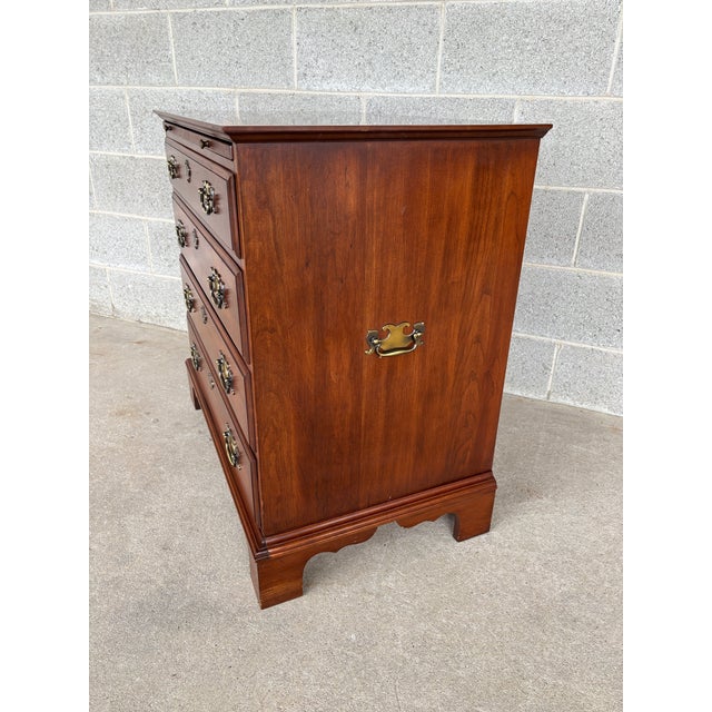 Wood Pennsylvania House Cherry Georgian Style 4 Drawer Bachelor Chest For Sale - Image 7 of 11