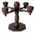 Vintage Spanish Revival Wood Candelabra Five Arm Candle Holder For Sale