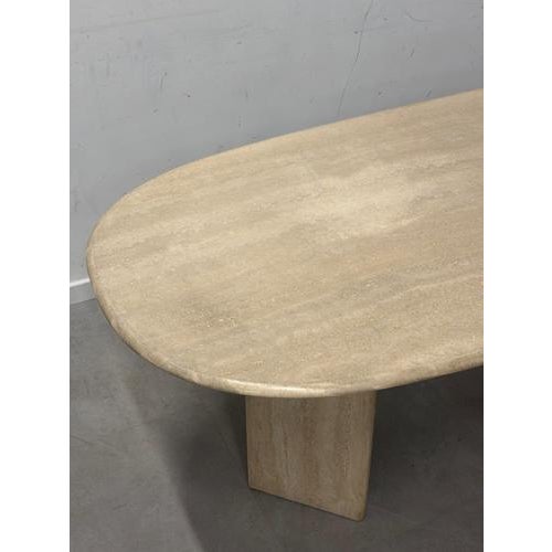 Vintage Dining Table in Travertine For Sale - Image 6 of 7
