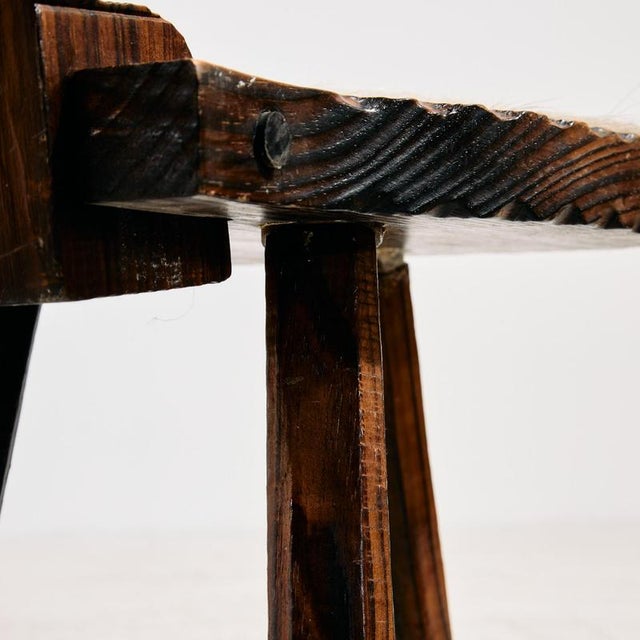 Vintage Hand-Crafted Chair with Cowhide, 1970s For Sale - Image 10 of 13