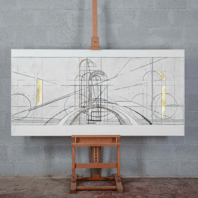 Walter Valentini, Mixed Media Painting, 1990s, Metal and Paper For Sale - Image 12 of 13