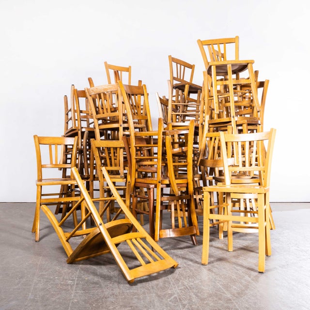 French Blonde Farmhouse Dining Chairs, 1950s, Set of 6 For Sale - Image 11 of 18