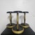 Hollywood Regency Black & Gold Wooden Hat Stands With Monogram “R” - Set of 3 For Sale - Image 4 of 12