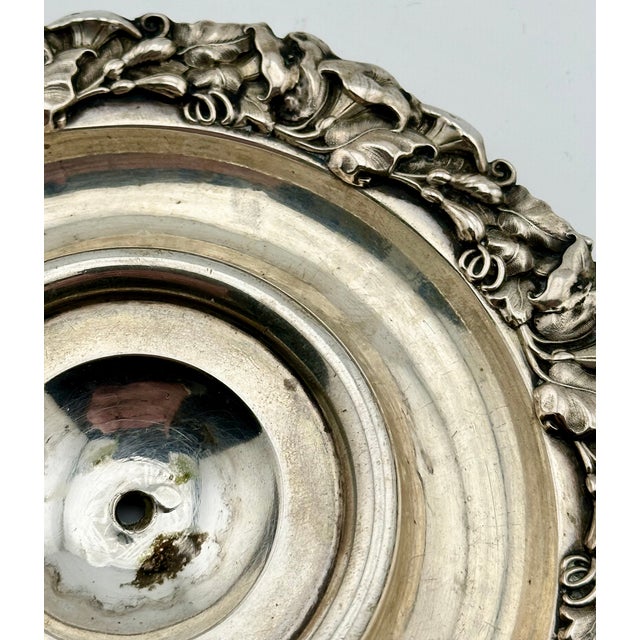 Antique Mid 19th Century Silver Arum Lily Flower Champagne Coaster by Renowned Germany Maker Koch & Bergfeld For Sale - Image 14 of 18