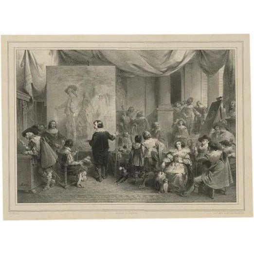 Madou, Famous Painter Van Dyck in London, 1842, Print For Sale