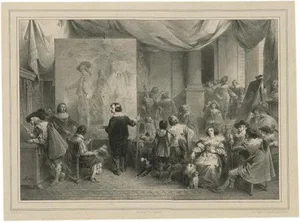 Madou, Famous Painter Van Dyck in London, 1842, Print