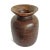 Rustic simple vintage wood village pot from North India. Originally used for storing water or cooking oil. Rich dark...