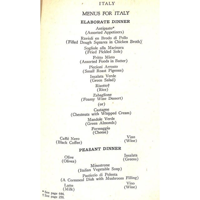 "The World Wide Cook Book: Menus and Recipes of 75 Nations" 1944 Metzelthin, Pearl V. For Sale In New York - Image 6 of 8