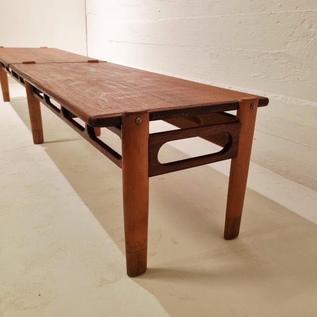Brown Vintage Bench by William Watting for Scanflex, 1950s For Sale - Image 8 of 17