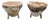 Vintage African Tribal Cowhide Drum Side Tables - Set of 2 For Sale