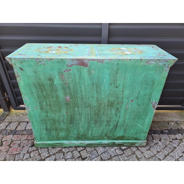 1970s Mid-Century Indian Hand-Painted Wooden Chest of Drawers, 1970s For Sale - Image 5 of 16