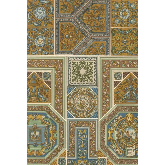 Firmin-Didot Frères, Renaissance Ceiling Design, Plate LX, 1869, Print For Sale - Image 6 of 10