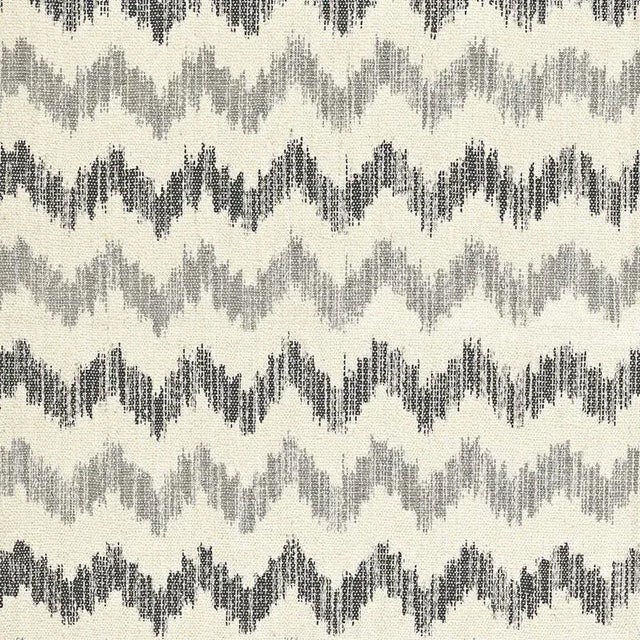 Sample- Schumacher Sierra Ikat Fabric in Zinc For Sale