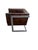 Brown Mid 20th Century Milo Baughman Thayer Coggin Chrome T Back Cube Chair For Sale - Image 8 of 18