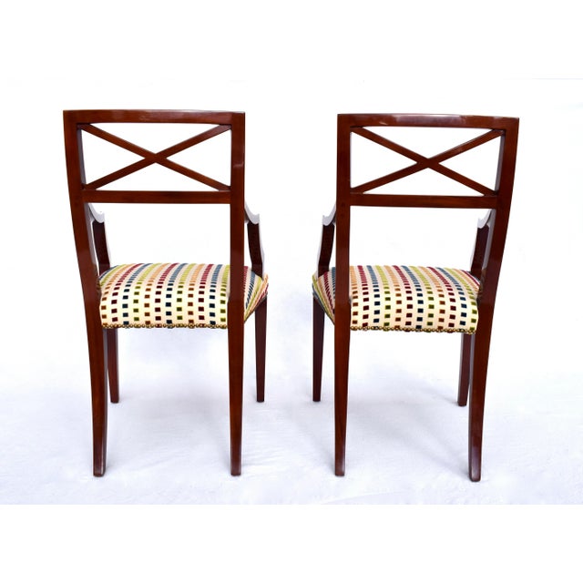 20th C Regency X Back Dining Chairs, Set of 6 For Sale - Image 12 of 13