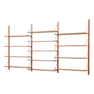 Mid-Century Danish Wide Teak Wall Unit in the style of Poul Cadovius, 1960s For Sale