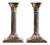 Vintage Italian Silver Plated Grecian Column Candle Sticks - a Pair For Sale
