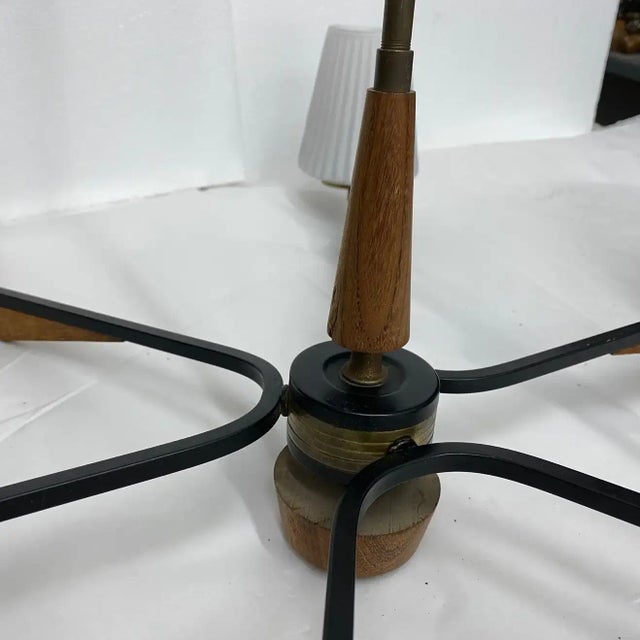 1960s Mid-Century Modern Stilnovo Style Italian Chandelier For Sale - Image 4 of 13