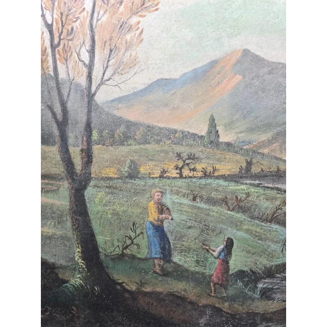 Italian Artist, Pastoral Scene, 19th Century, Oil on Canvas For Sale - Image 10 of 14