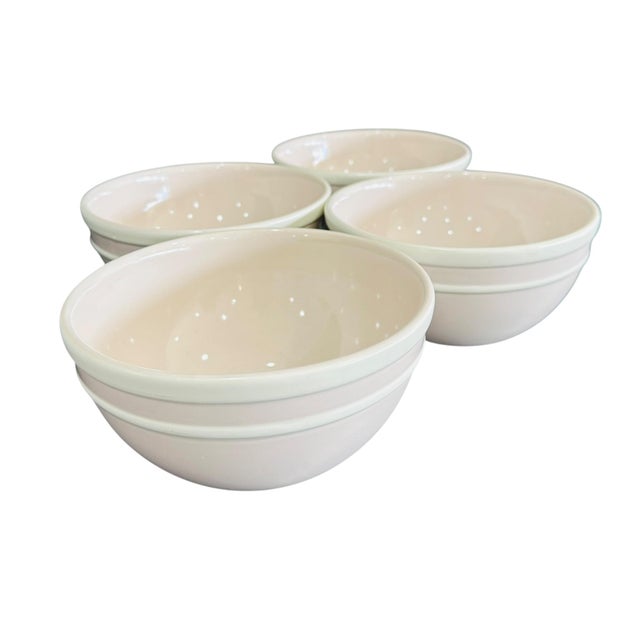 Blush Kate Spade by Lenox "Sculpted Stripe" All-Purpose Bowls in Blush - Set of 4 For Sale - Image 8 of 11