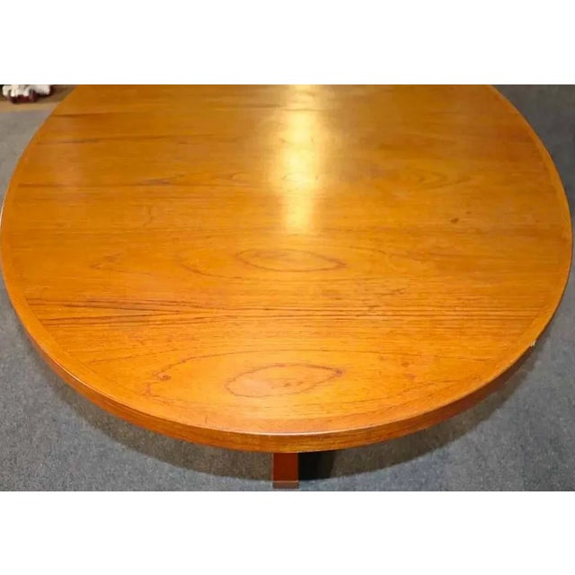 Mid 20th Century John Mortensen for Heltborg Teak Table W/ Leaf For Sale - Image 5 of 8