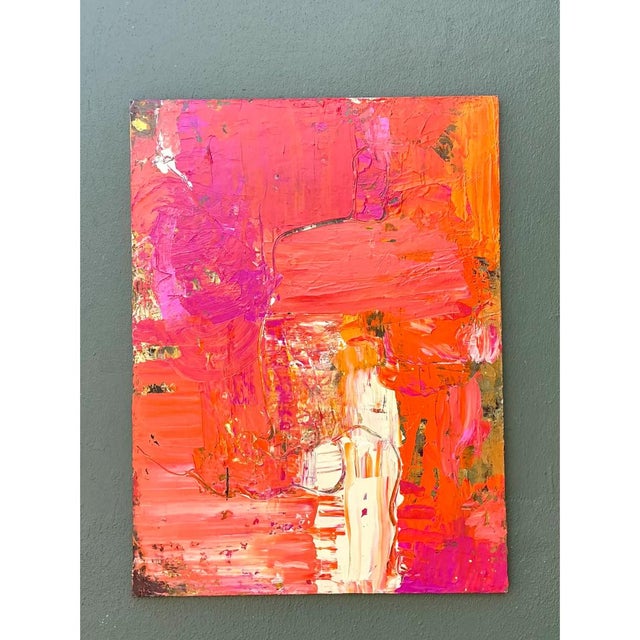 Vintage Abstract Expressionist Painting on Canvas For Sale - Image 11 of 12