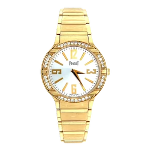 Piaget Polo Ladies 32mm Watch in 18K Yellow Gold With Diamond Bezel and Piaget P