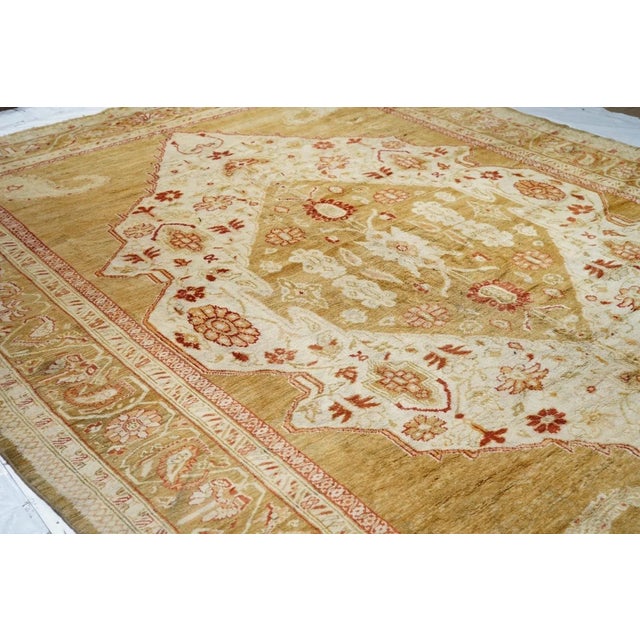 Antique Oushak Rug 9'11'' x 13'5'' For Sale - Image 10 of 12