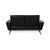 Michelle Leather Chrome Two-Seater Black Manual Function Sofa from Stressless For Sale - Image 12 of 14