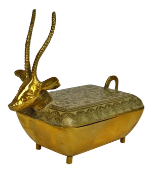 Enameled Brass Ibex Box